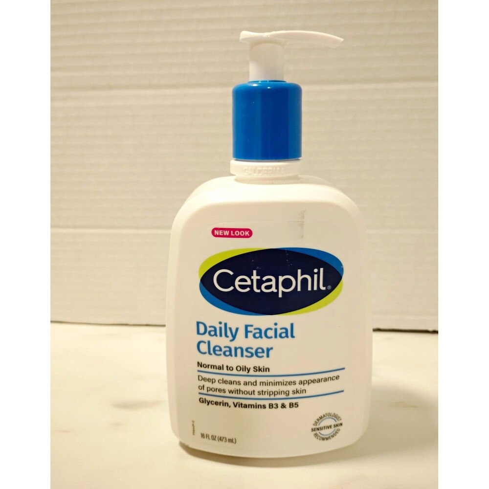 Cetaphil Daily Facial Cleanser Normal-Oily Skin Pump 16 fl oz Paraben Free